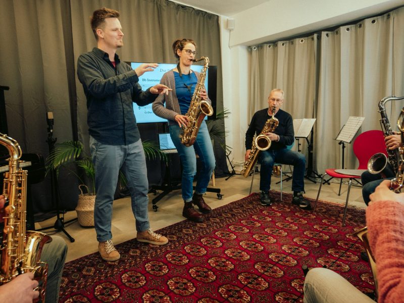 Erfahrung als Jazz Saxophonist bei Workshops